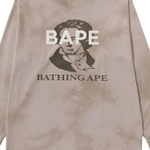 A Bathing Ape Tie Dye Bathing Ape L S Tee серый