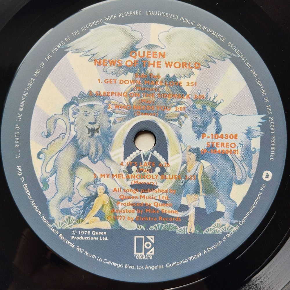 Винтажная виниловая пластинка LP Queen News Of The World (Japan 1977) (No Obi) We Will Rock You
