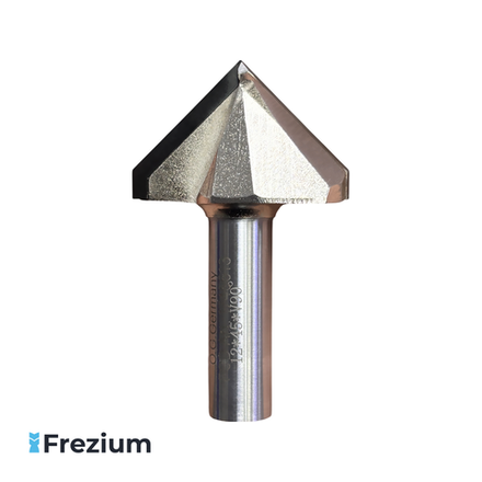 Галтельная V-образная фреза алмазная по дереву "O.G.Germany" (45x12x25 90 градусов; 1745613 PCD)