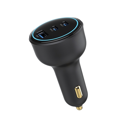 Автомобильное зарядное устройство WALKER WCR-91, 140Вт, USB/Type-Cх2, QC+PD, инвертор, черное