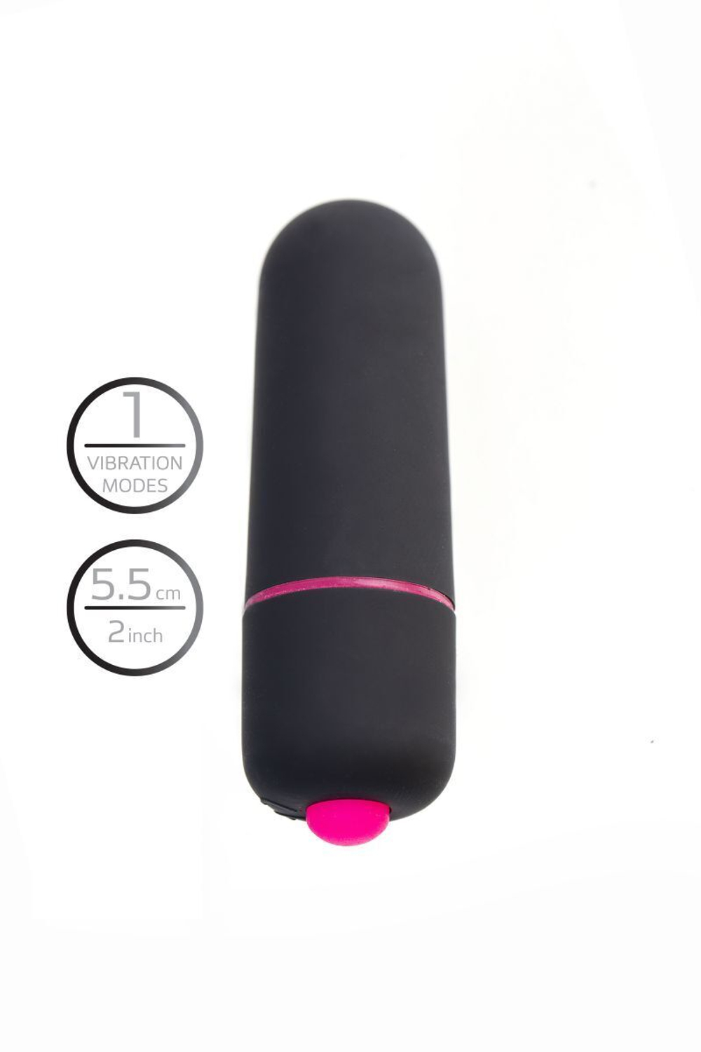 Черная вибропуля A-Toys Alli - 5,5 см. (Цвет: черный)