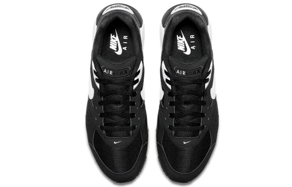 Nike Air Max Ivo retro leather lightweight wear-resistant non-slip low-top Air Max casual running shoes men's black