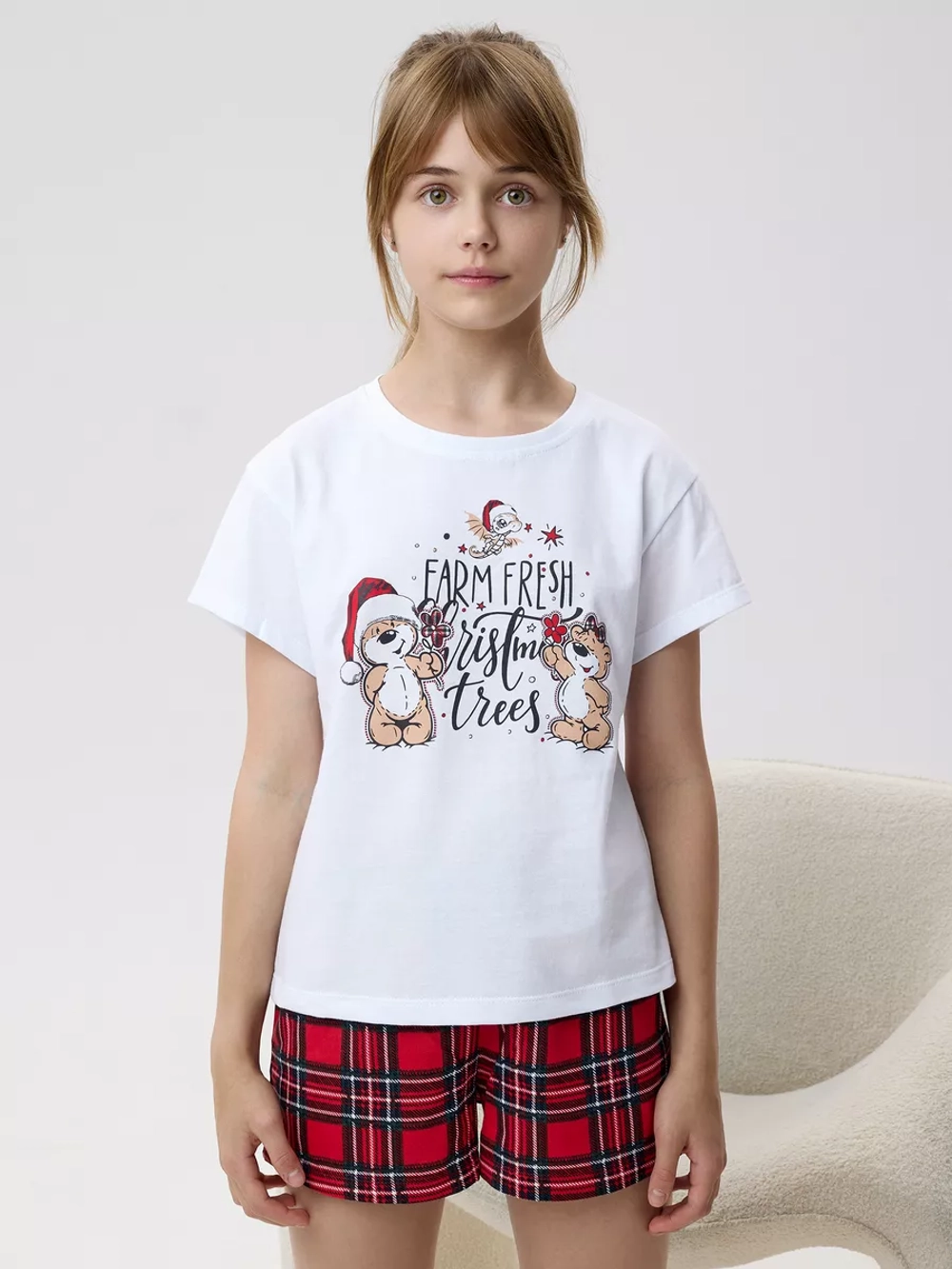 Пижама домашняя с шортами хлопок