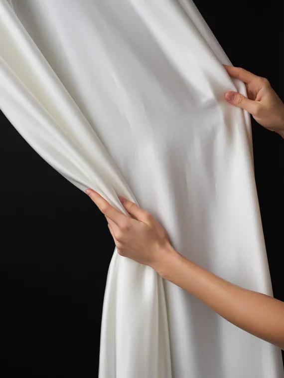 Шелк вискозный стрейч, арт.15308, Китай, айвори