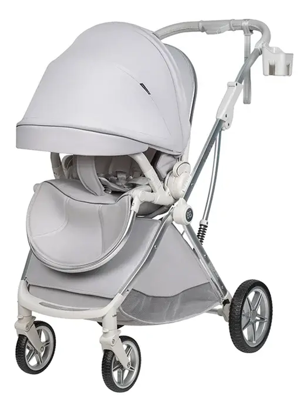 Коляска детская прогулочная Farfello Fest Lux (Светло-серый / Light grey FL-14 цветная рама)