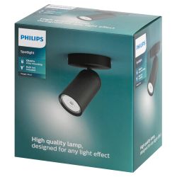 Светильник настенно-потолочный спот Philips 915005530701 PONGEEx1 GU10 черный