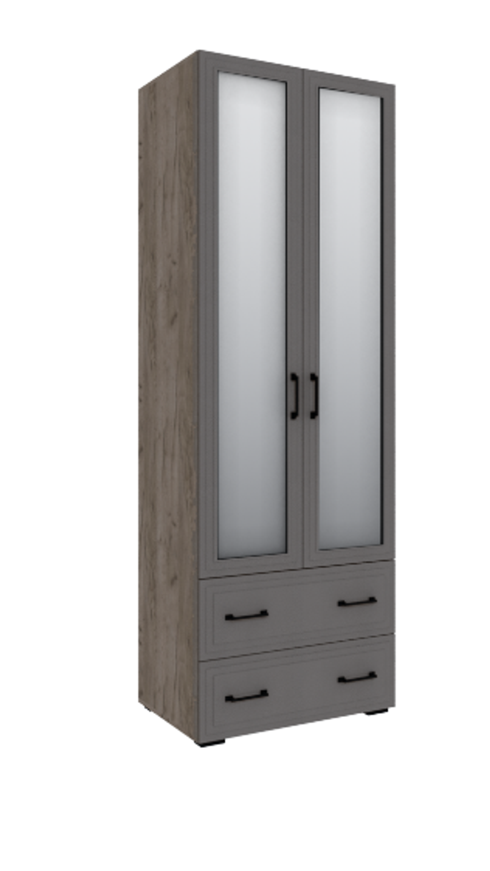 Шкаф с 2 ящиками с зеркалом Бруклин 80Ш