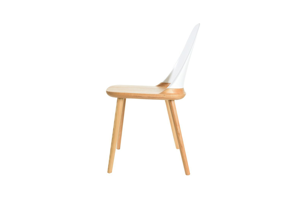 Стул DC-S123 белый/бук