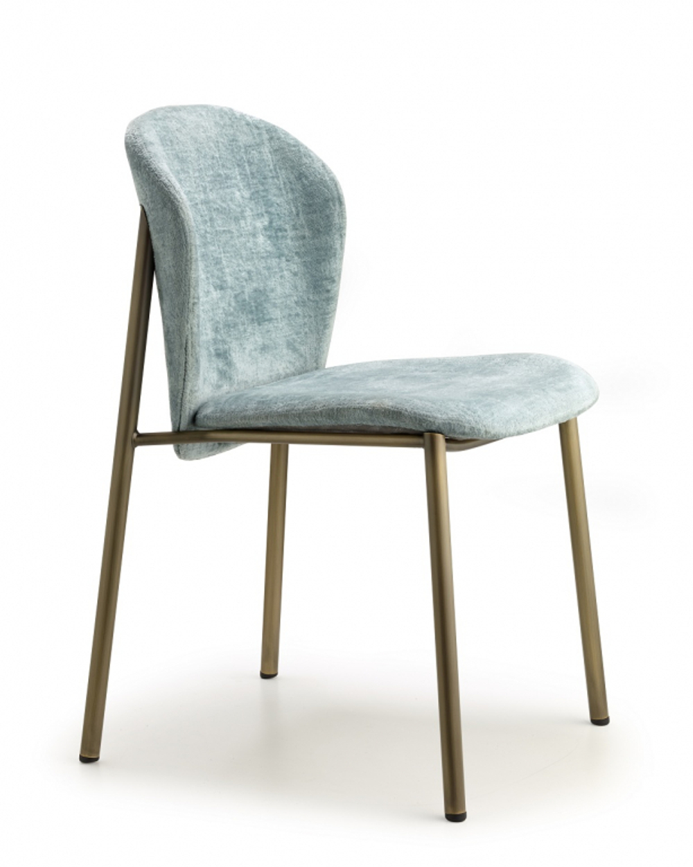 Стул с обивкой Scab Design Finn, винтажная бронза, светло-зеленый