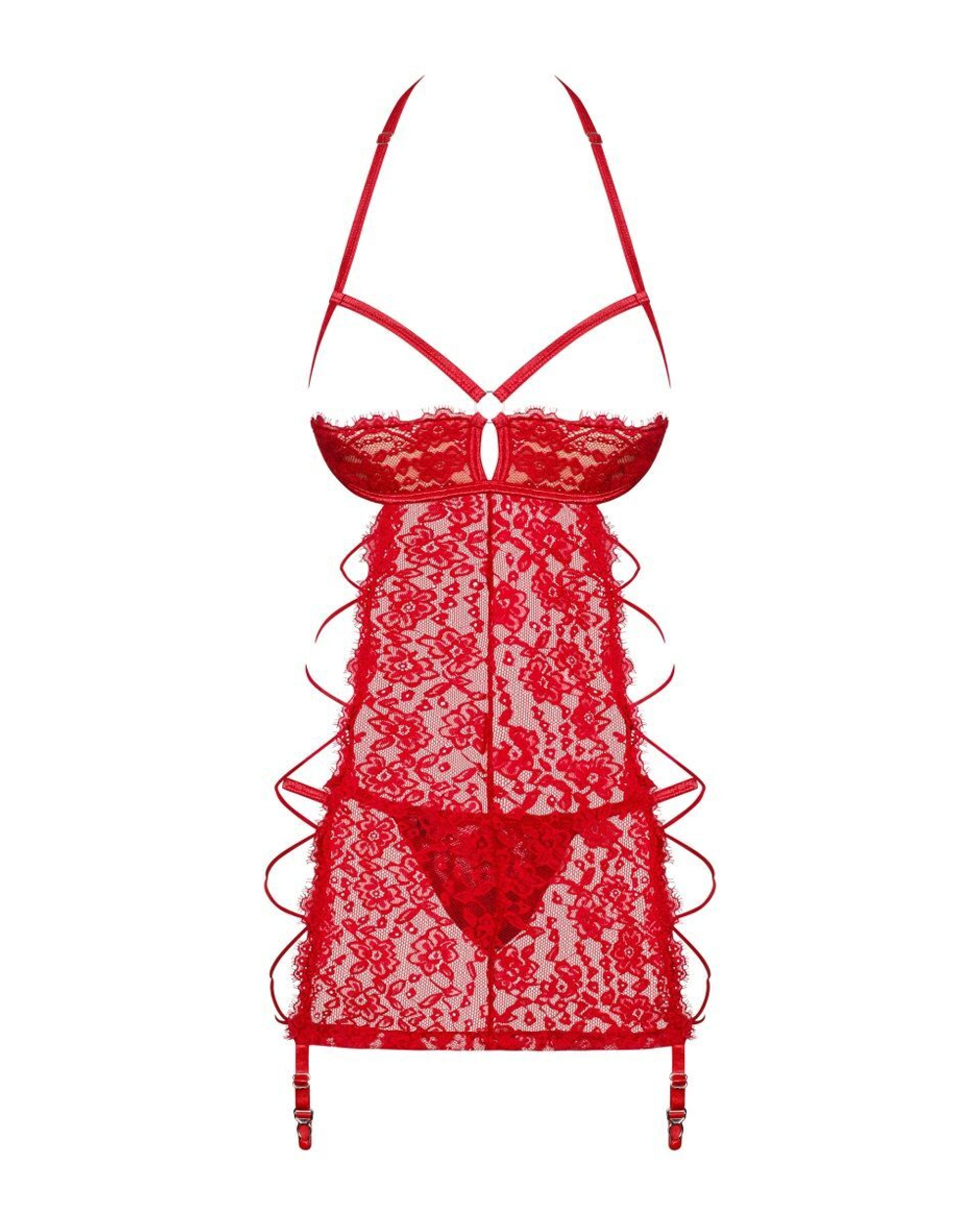 Соблазнительная короткая сорочка Rediosa (Размер: L-XL) (Цвет: красный)