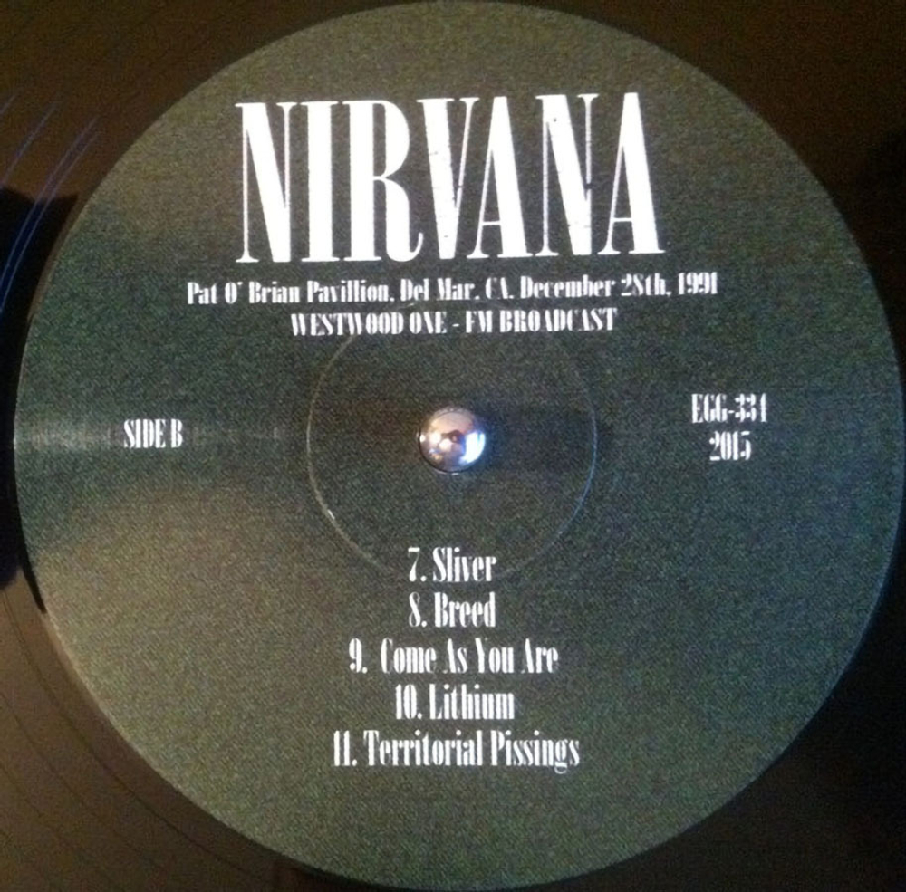 Nirvana / Pat O' Brian Pavillion, Del Mar, CA, December 28th, 1991 - FM Broadcast (Limited Edition)(LP)