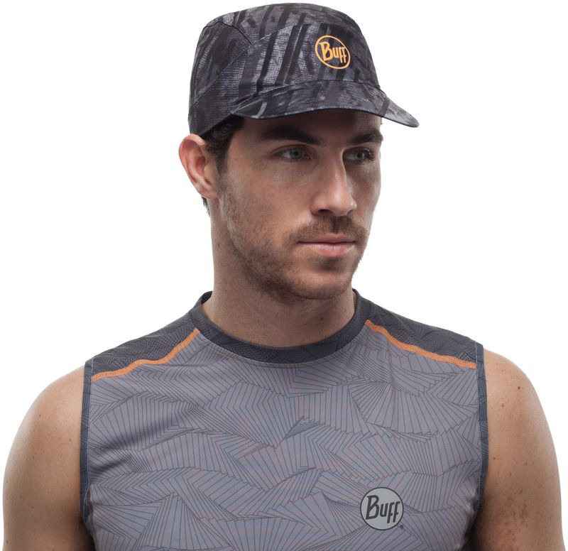 Спортивная кепка для бега Buff Pack Run Cap R-City Jungle Grey Фото 2