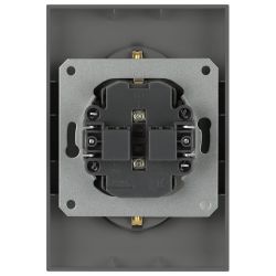 Розетка ЭРА Arktik 16-2104-06 двойная с заземлением 2X2P+E Schuko 16А-250В графит | Эра Arktik