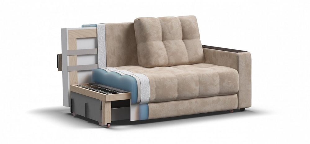 Диван BOSS Compact велюр Alkantara пепел