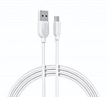 Кабель Borofone BX14 USB-microUSB 2.4A 2м PVC White