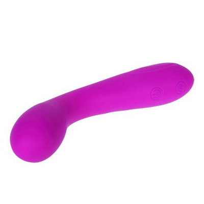 Лиловый изогнутый вибратор Tony - 17 см. (Цвет: лиловый)