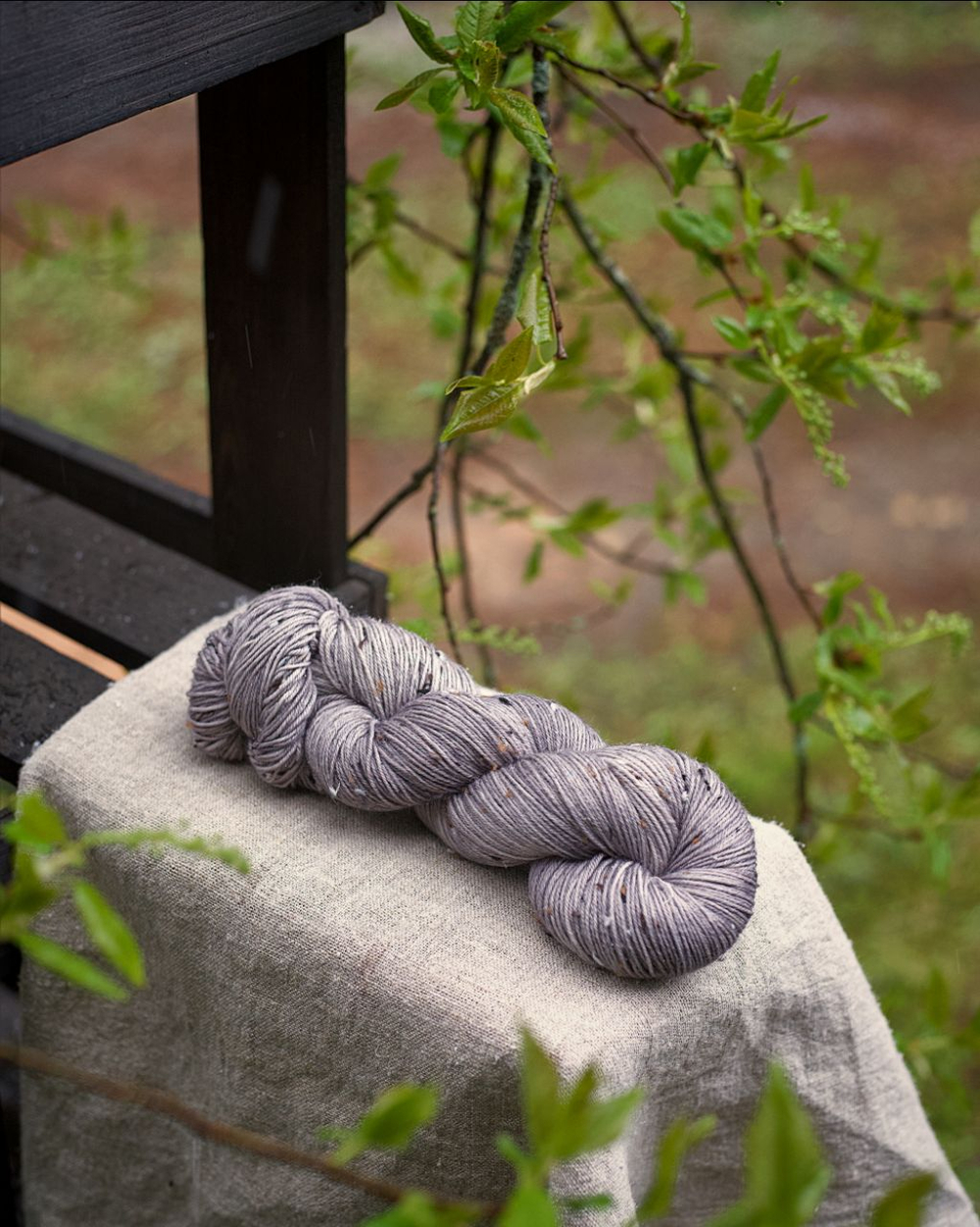 Носочный твид "Платина"