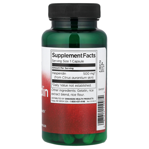 Swanson Vitamins, Гесперидин, 500 мг, 60 капсул