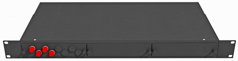 Кросс оптический стоечный  TopLAN КРС-Top-1U-04FC/U-OS2-BK