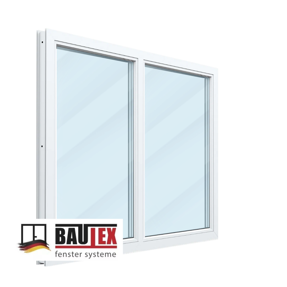 Пластиковое окно двухстворчатое 58 мм 3 камеры 2 стекла