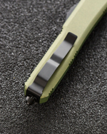 Автоматический складной нож SteelBro Ultratech T/E Tanto Cerakote Crocodile VG-10 123-10CROCS (зеленый-металик)