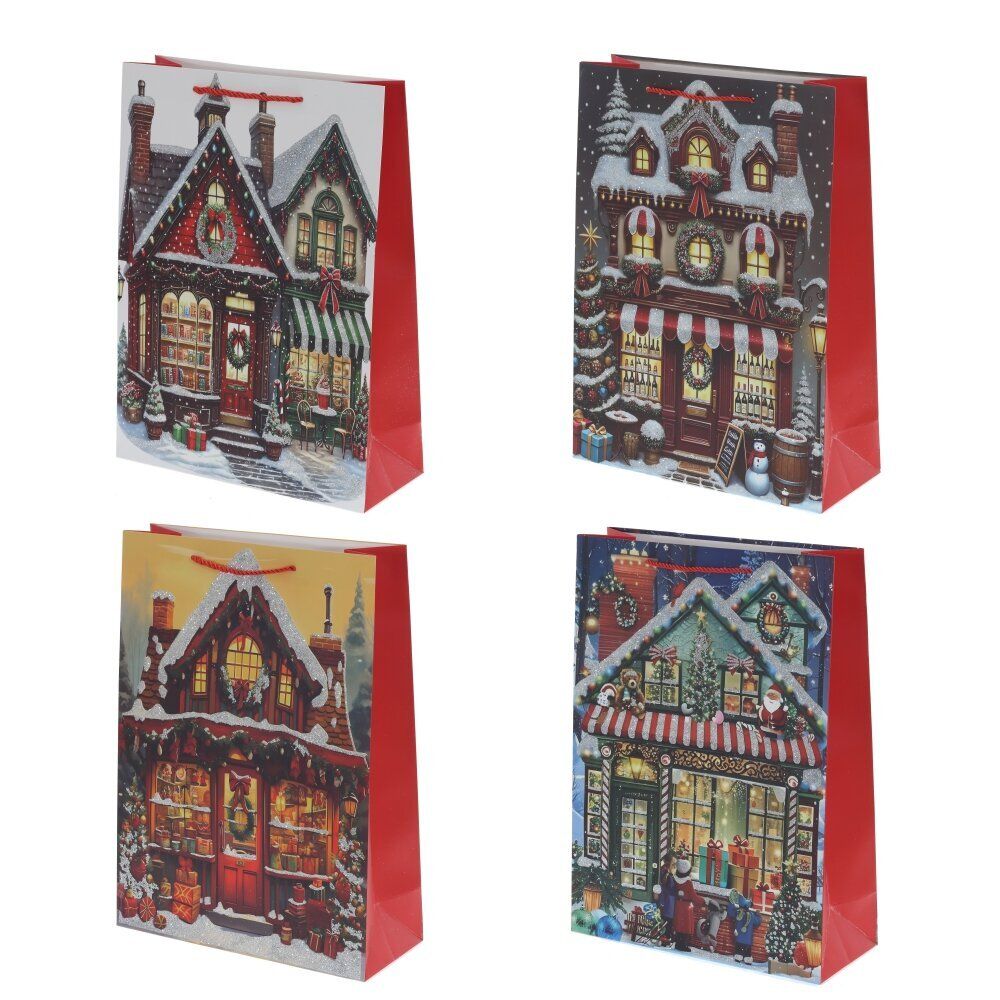 GAEM Пакет подарочный (бумага 210г/м2, блок 12шт), L18 W8,5 H23 см, 4в.