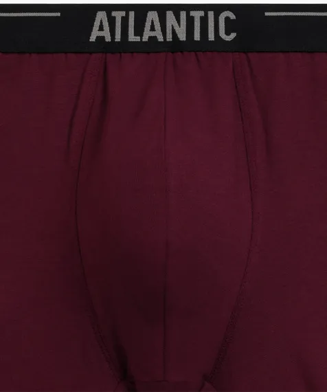 Трусы мужские боксеры (3шт), Atlantic 3MH-011, хлопок, темно-фиолетовый + черный + темный хаки