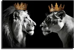 Постер "Львица и лев"