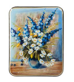 Народные промыслы ШК-55/ 59 Шкатулка «Ромашки» исп. Маркова