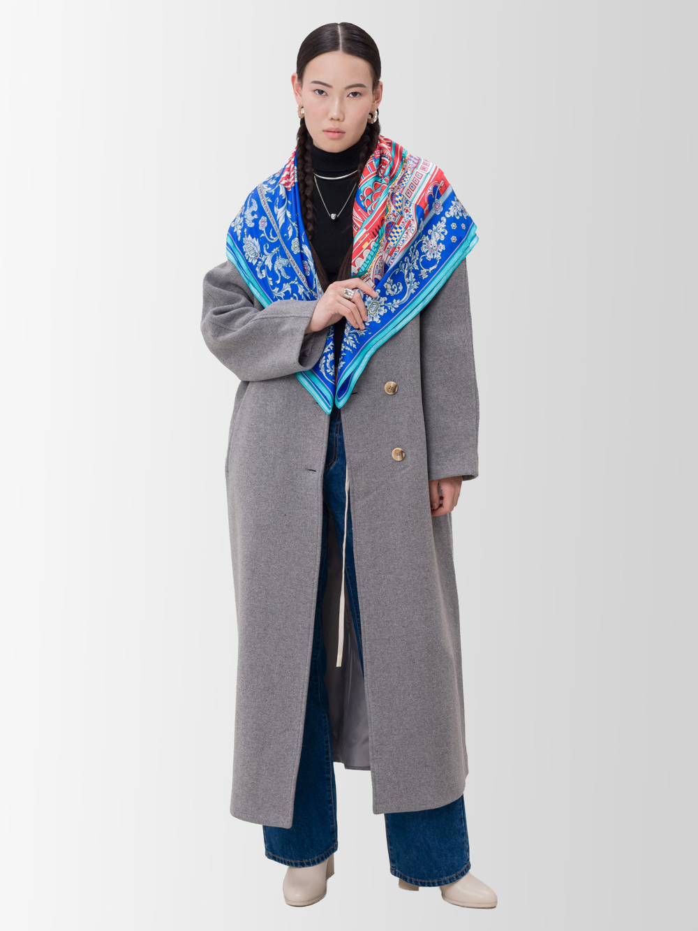 Платок «Собор Василия Блаженного» 100% шелк