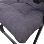 Кресло складное с подлокотниками «Люкс», 62*64*100 см, беж+серый,3 положения.