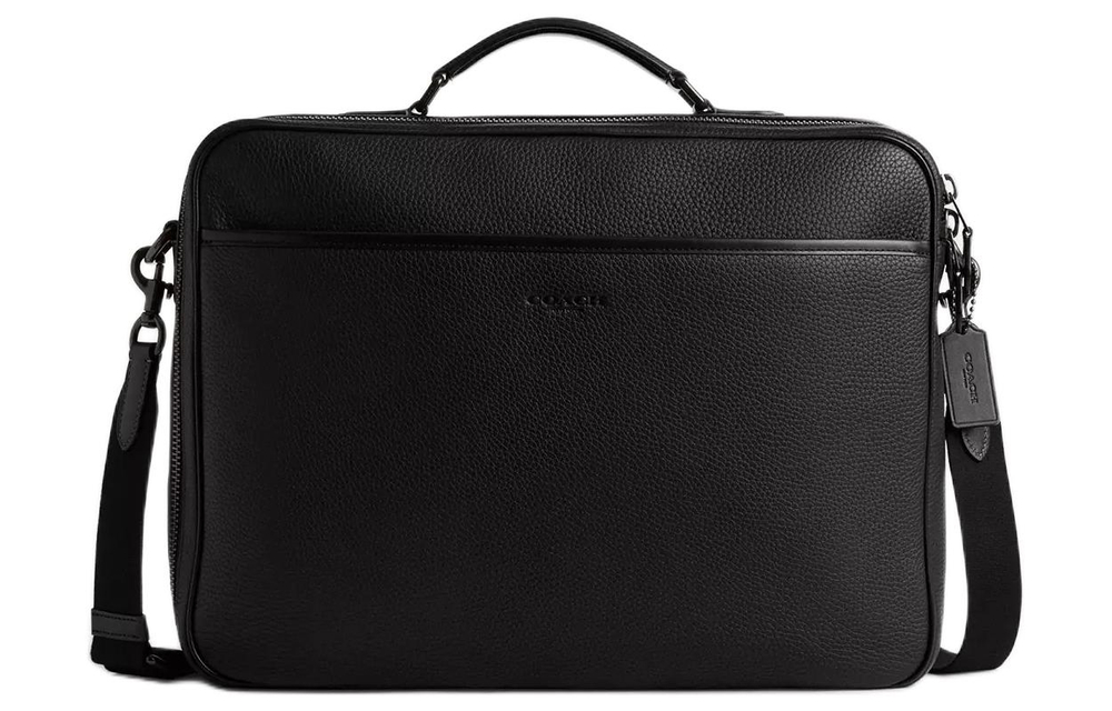 COACH Gotham Pebble Leather And Refined Calfskin Backpack, Shoulder Bag, Crossbody Bag, Handbag, Briefcase Large Men"s