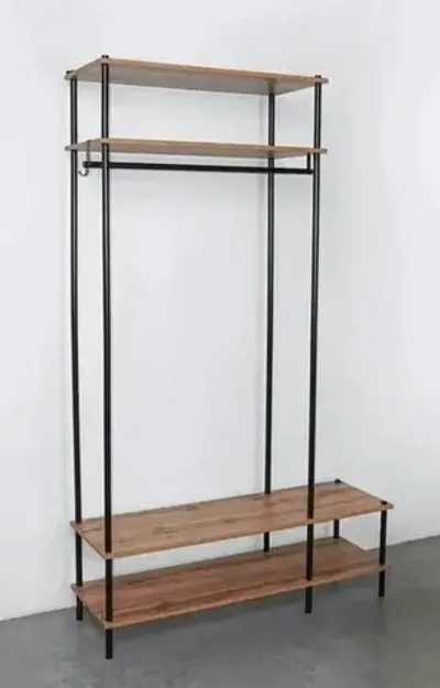 Гардеробная система открытого хранения «НеШкаф - 44», цвет черный, 206.5*114.5*36.5см