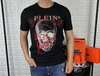 Футболка Philipp Plein Red Skull премиум