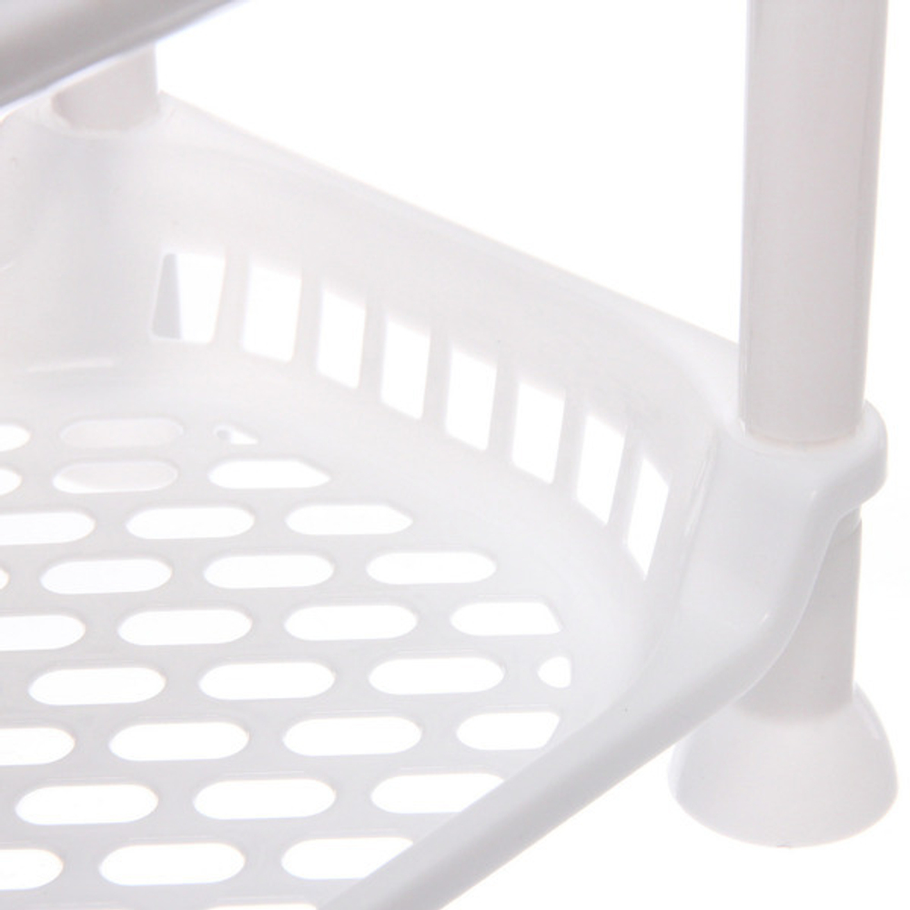 Этажерка настольная универсальная «БИСКОТТИ», цвет белый, две секции, 17.5*34*20см