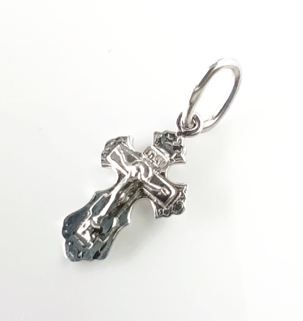 Крестик Эстерелла, серебро, 925 проба, родированный/Ф