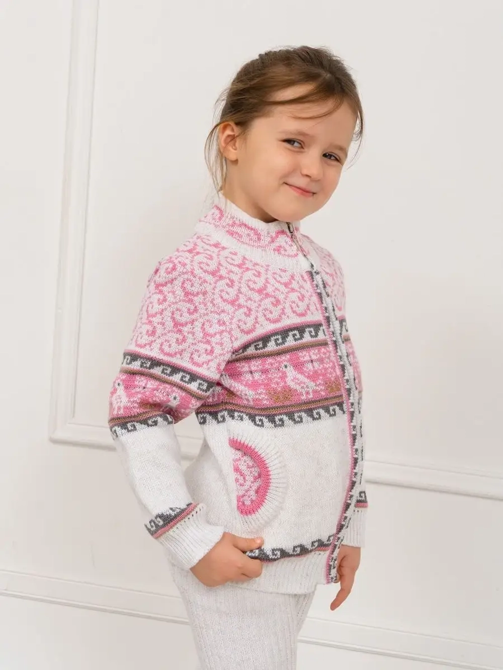 Кофта - бомбер вязаная