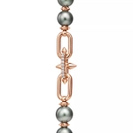 Браслет из розового золота 18k с жемчугом и бриллиантами, Tiffany 💠 Titan by Pharrell Williams