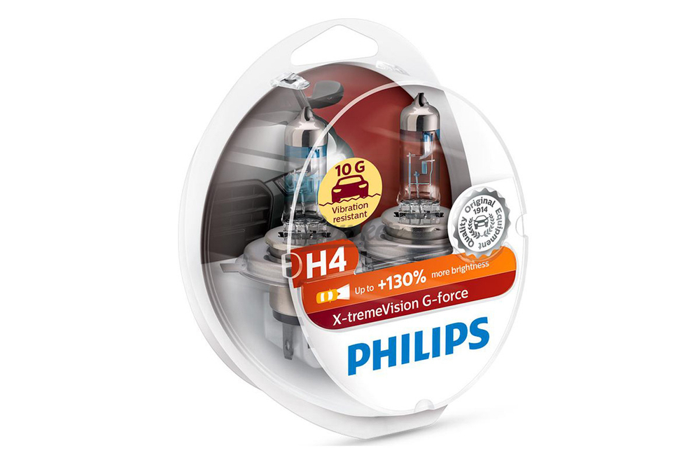 Лампа Philips H4 X-tremeVision G-force 12V 55/60W P43t-38 3500K S2