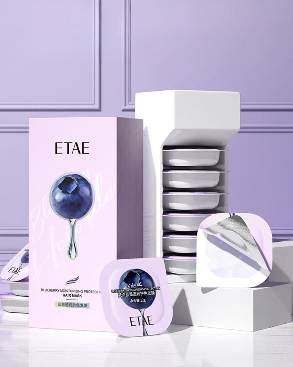 Маска для волос с черникой