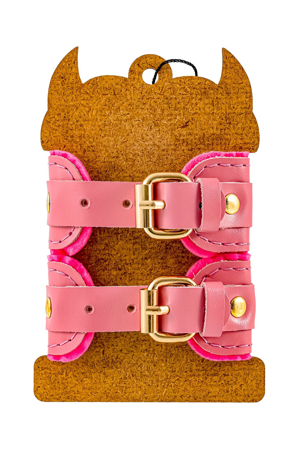 Розовые двуслойные кожаные оковы (Цвет: розовый)