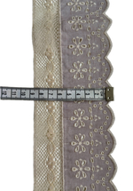 Кружево хлопковое Ришелье с ажурной сетчатой кромкой ш-8см Италия