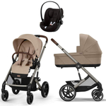Коляска Cybex Balios S Lux TPE complete Cloud G Magic Black Base G 4 в 1 Almond Beige с дождевиками