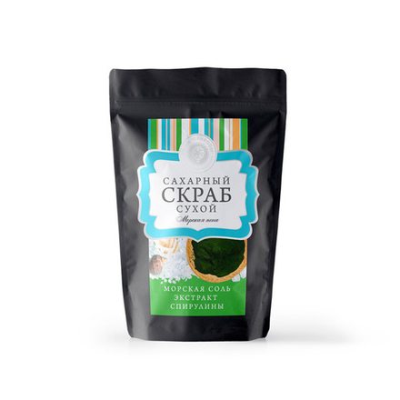 Сухой сахарный скраб для тела Морская пена, 250 г (3,25 б)