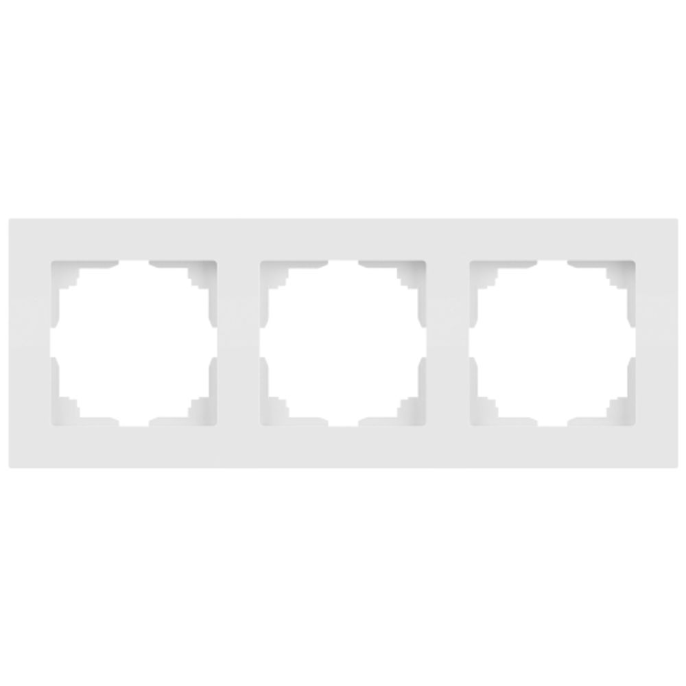 Рамка для розеток и выключателей Intro Accent 6-503-01М на 3 поста, СУ, белый матовый