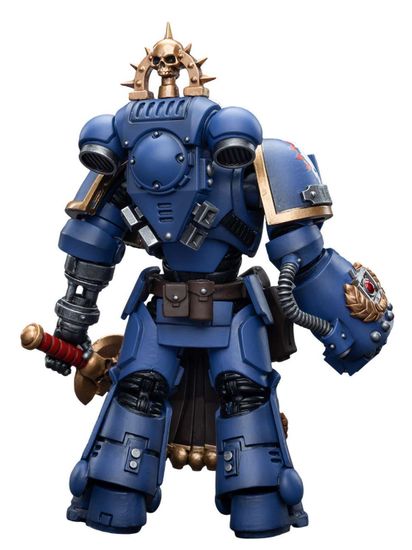Фигурка JOYTOY Warhammer 40K Ultramarines Lieutenant with Power Fist 1:18 / Фигурка по мотивам вселенной "Warhammer 40,000", Лейтенант