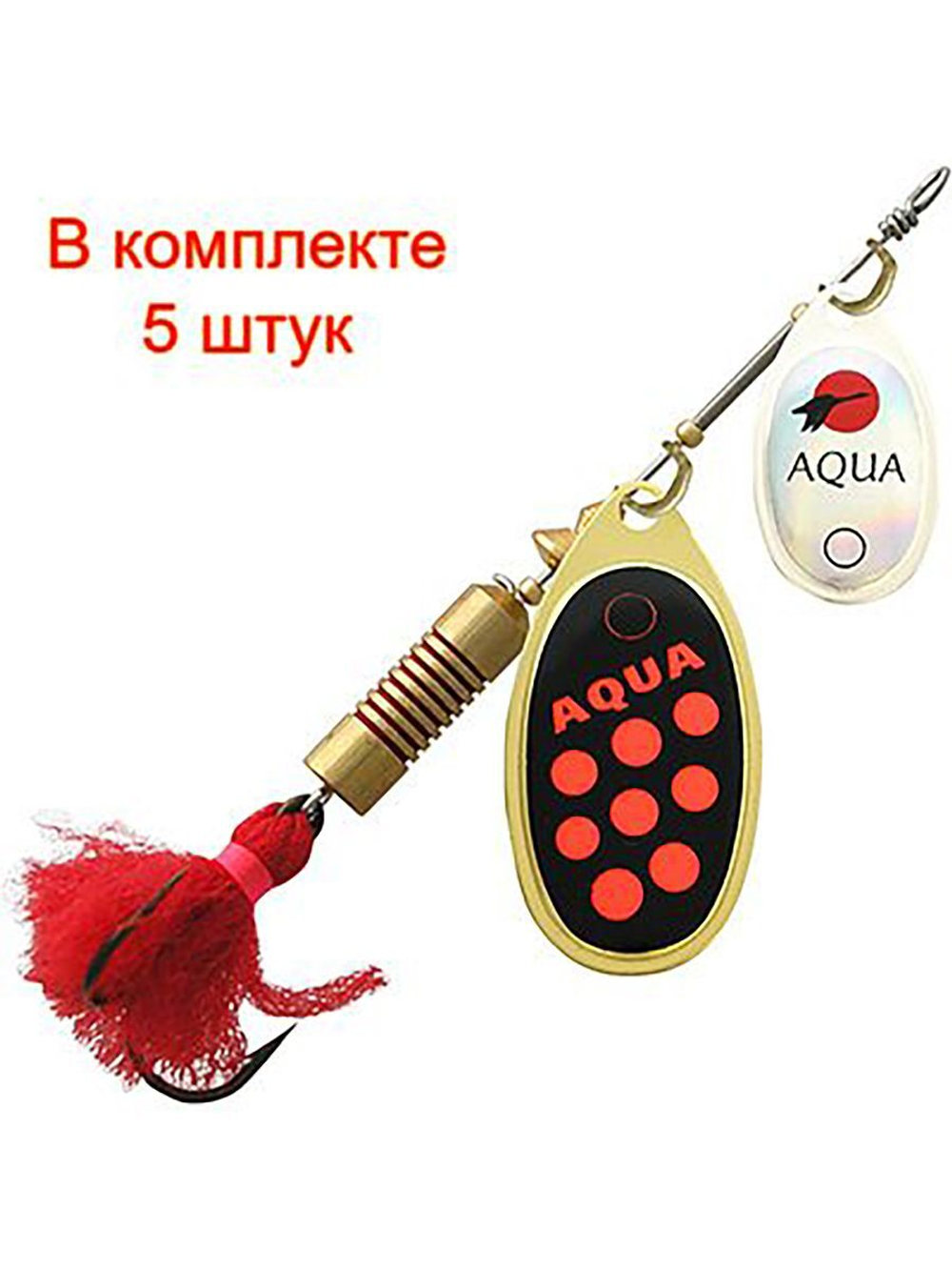 Блесна вертушка DOUBLE AGLIA 10,0g, № 1 + № 3, DUA-03