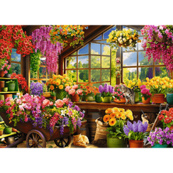 Pazl \ Puzzle \ Пазлы Puzzles - "1000 Premium Plus" - Tea Time: Preparations for spring