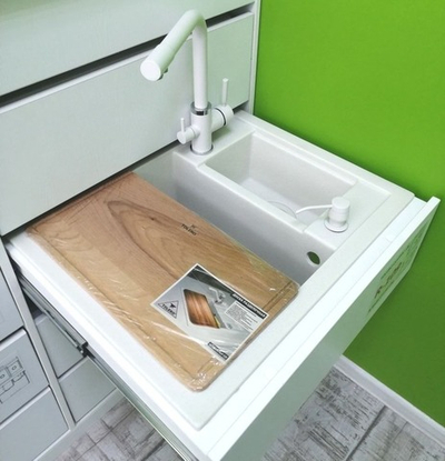 Мойка TOLERO R-109 белый №923С, смеситель DORADO белый