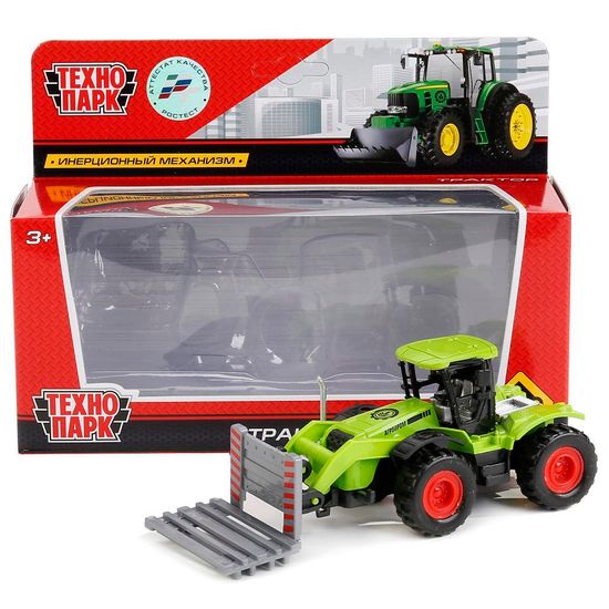 Машина металл СЕЛЬХОЗТРАКТОР 15 см, подв. эл, инерц, в ассорт, кор. Технопарк